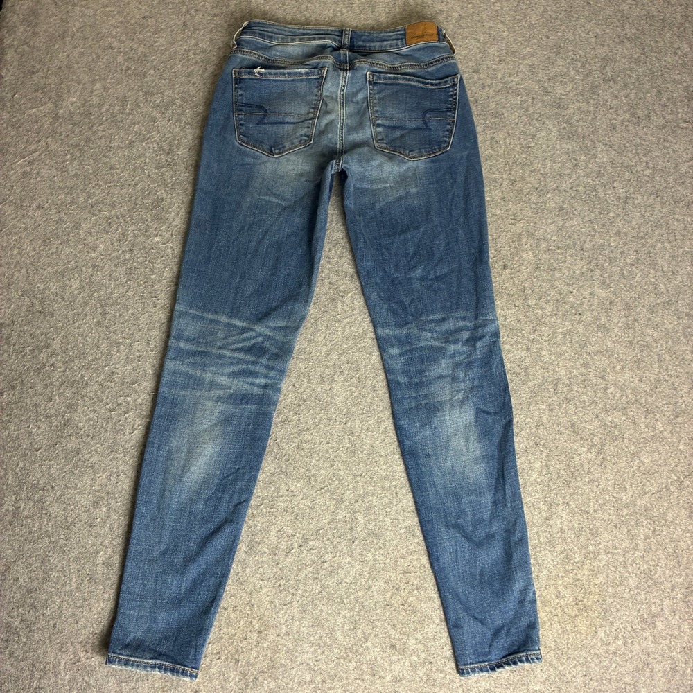 American Eagle Super Stretch X Skinny Jeans Women 4 28x28 Regular Blue Denim - Picture 2 of 8